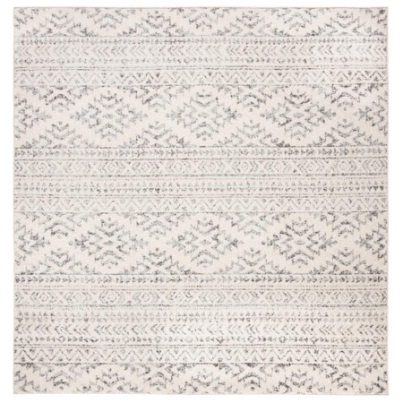 Safavieh 9 x 9 ft. Tulum Power Loomed Square Area Rug Ivory & Grey TUL272A-9SQ